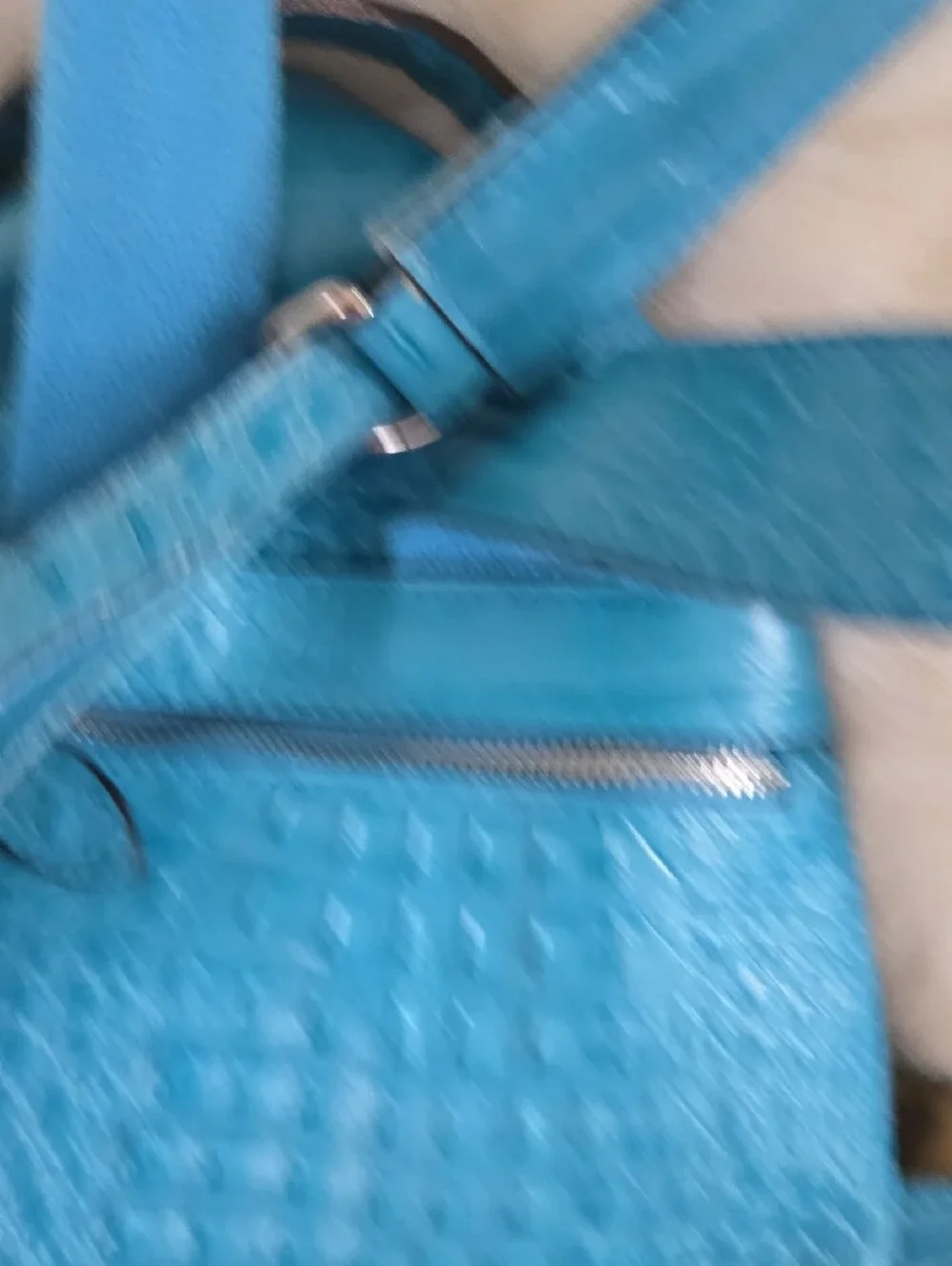 Women's Teal Croc-Embossed Sling Backpack